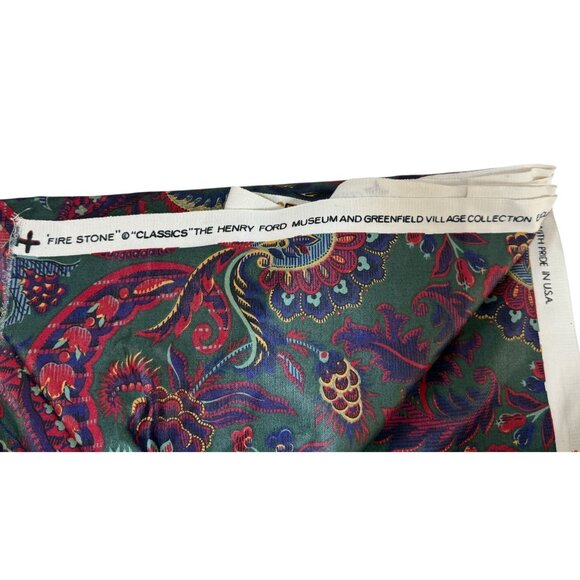 Waverly‎ Firestone Classics Henry Ford Museum Paisley Chintz Fabric 4 7/8 yds - Picture 4 of 15